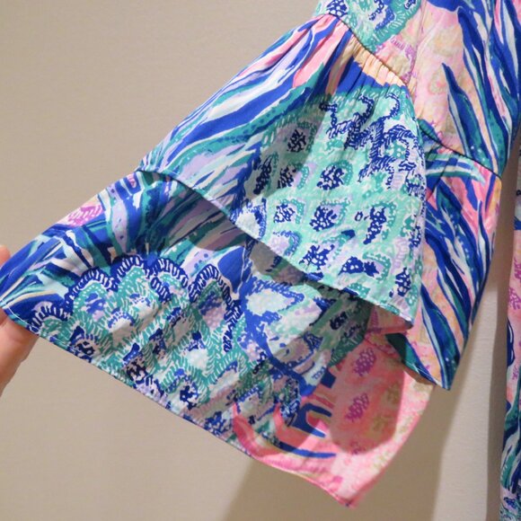 LILLY PULITZER Tobyn Tunic Off Shoulder Dress in Gypset Paradise Preppy Size S - Picture 6 of 13